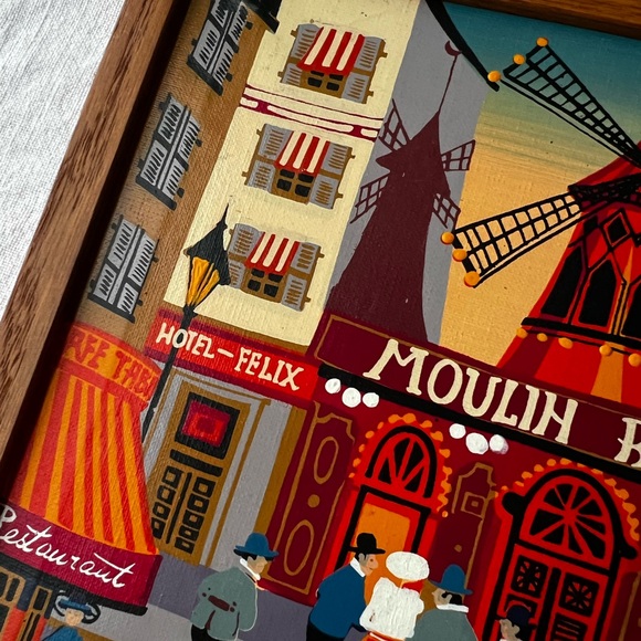 Colorful Moulin Rouge Framed Painting - Picture 12 of 12